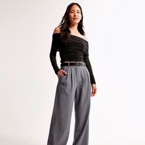 Abercrombie & Fitch Sloane Tailored Wide Leg Pant